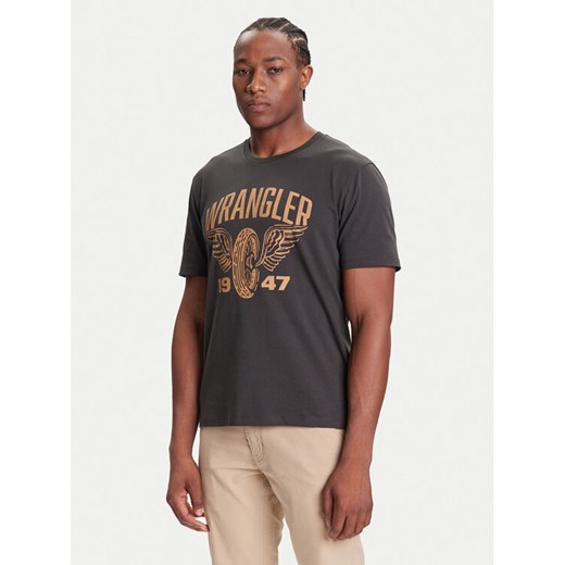 Wrangler T-Shirt Americana 112371478 Szary Regular Fit ze sklepu MODIVO w kategorii T-shirty męskie - zdjęcie 185391517