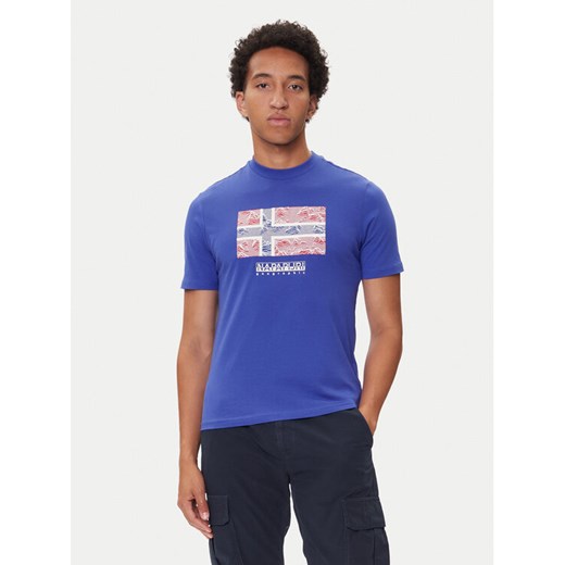 Napapijri T-Shirt S-Drapeau Ss NP0A891K Niebieski Regular Fit ze sklepu MODIVO w kategorii T-shirty męskie - zdjęcie 185391529
