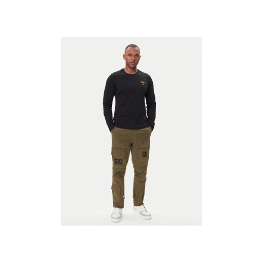 Aeronautica Militare Longsleeve 252TS2390UJ00372 Czarny Regular Fit Aeronautica Militare M MODIVO