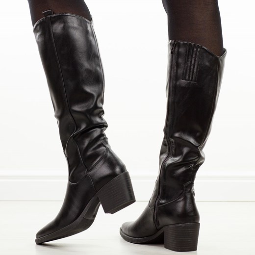 Czarne kozaki damskie M.Daszyński Sa261-6 36 suzana.pl