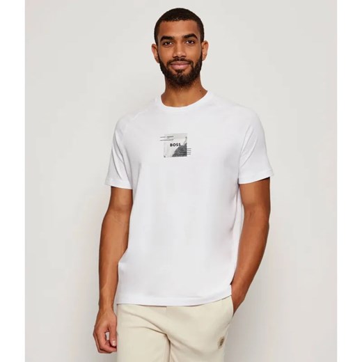 BOSS GREEN T-shirt Tee Stripe Zone | Relaxed fit | stretch ze sklepu Gomez Fashion Store w kategorii T-shirty męskie - zdjęcie 185394097