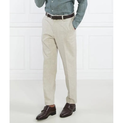BOSS BLACK Spodnie chino H-Perin-232 | Regular Fit | z dodatkiem lnu ze sklepu Gomez Fashion Store w kategorii Spodnie męskie - zdjęcie 185395097