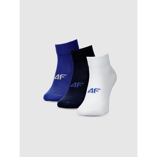 Chłopięce skarpetki za kostkę (3-pack) 4F 4FJWMM00USOCM499 - multikolor ze sklepu Sportstylestory.com w kategorii Skarpetki dziecięce - zdjęcie 185395515