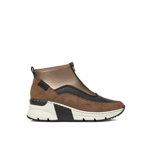 Rieker Sneakersy N6352-25 Brązowy ze sklepu MODIVO w kategorii Buty sportowe damskie - zdjęcie 185397237