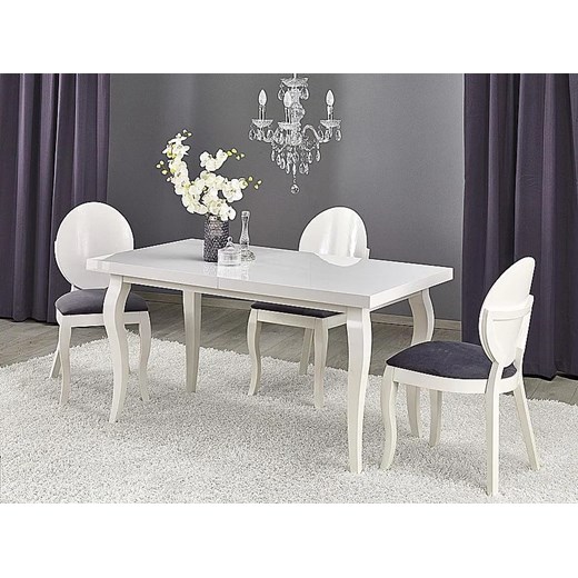 Biały stół rozkładany 140-180 cm - Rapid ze sklepu Edinos.pl w kategorii Stoły - zdjęcie 185398397