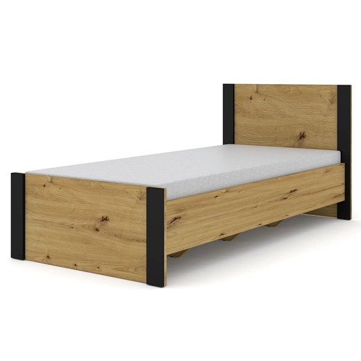 Pojedyncze łóżko 90x200 dąb artisan - Lyra 12X ze sklepu Edinos.pl w kategorii Łóżka i materace - zdjęcie 185399335