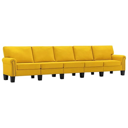5-osobowa żółta sofa dekoracyjna - Dionas 5X ze sklepu Edinos.pl w kategorii Sofy i kanapy - zdjęcie 185400089