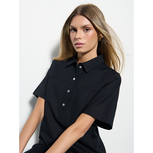 Mohito - Koszulowa granatowa sukienka mini - granatowy Mohito 38 Mohito