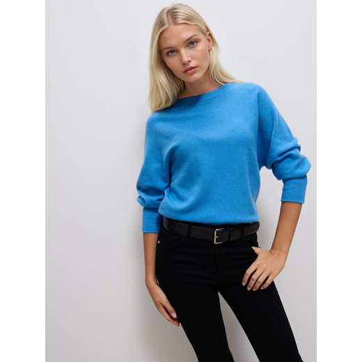 Mohito - Wełniany niebieski sweter - błękitny Mohito XS Mohito