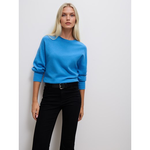 Mohito - Wełniany niebieski sweter - błękitny Mohito L Mohito