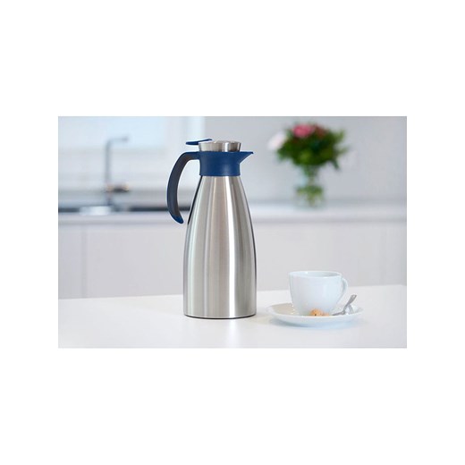 Emsa Dzbanek termiczny &quot;Soft Grip&quot; w kolorze srebrno-niebieskim - 1,5 l ze sklepu Limango Polska w kategorii Kubki termiczne - zdjęcie 185403886