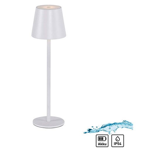 Just Light Lampa stołowa LED &quot;Euria&quot; w kolorze białym - wys. 37 x Ø 11 cm ze sklepu Limango Polska w kategorii Oświetlenie - zdjęcie 185403916