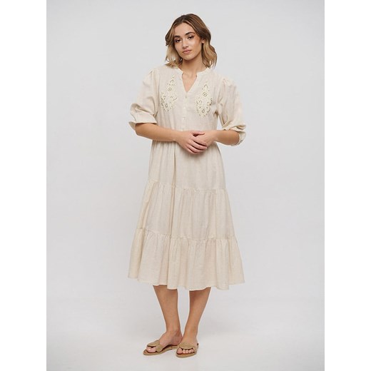 BLE Sukienka w kolorze beżowym ze sklepu Limango Polska w kategorii Sukienki - zdjęcie 185404178