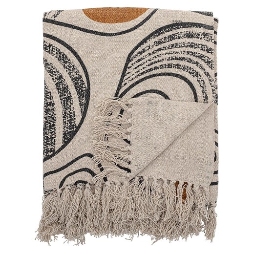 Bloomingville Pled &quot;Giano&quot; w kolorze kremowo-czarno-jasnobrązowym - 160 x 130 cm ze sklepu Limango Polska w kategorii Tekstylia - zdjęcie 185404247