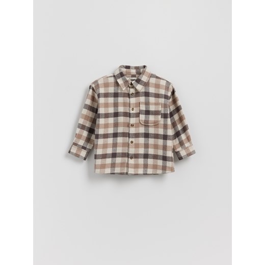 Reserved - Flanelowa koszula w kratę - brązowy Reserved 5-2 lata) Reserved