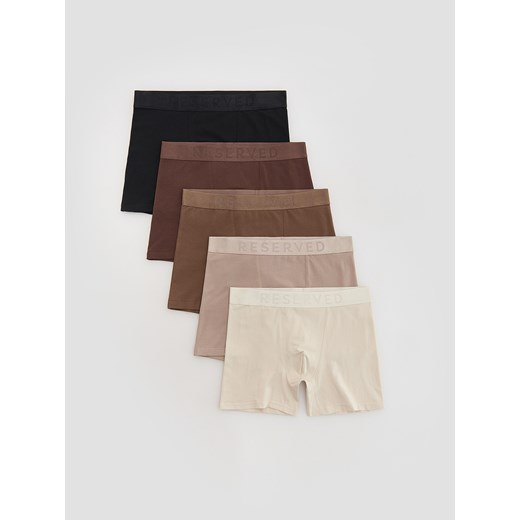 Reserved - 5 pack bokserek Long - brązowy ze sklepu Reserved w kategorii Majtki męskie - zdjęcie 185405205