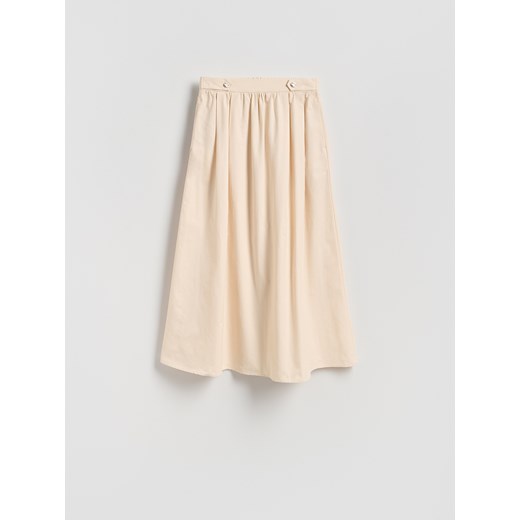 Reserved - Spódnica midi - złamana biel Reserved XL Reserved