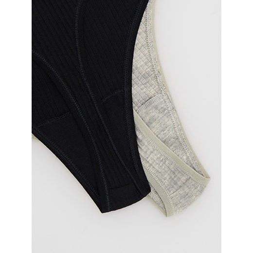 Reserved - Majtki typu stringi 2 pack - czarny Reserved XL Reserved