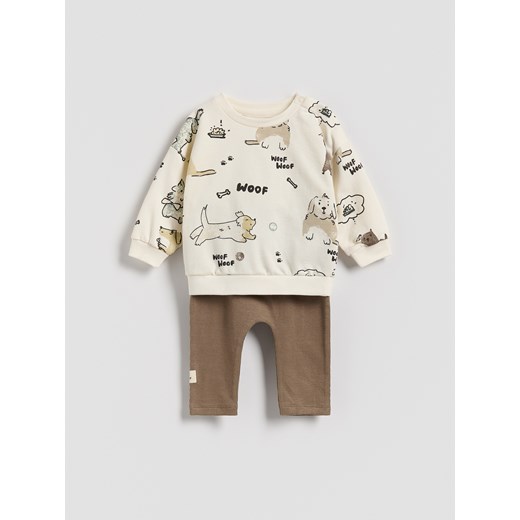 Reserved - Bawełniany komplet - brązowy Reserved 68 (3-6 m.) Reserved