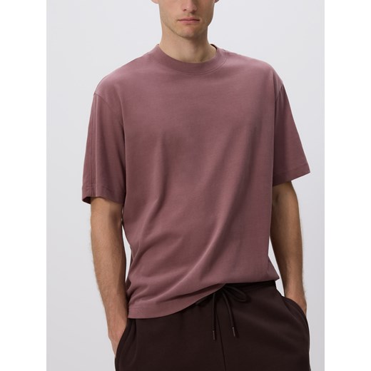 Reserved - Bawełniany t-shirt boxy - jasnofioletowy Reserved L Reserved