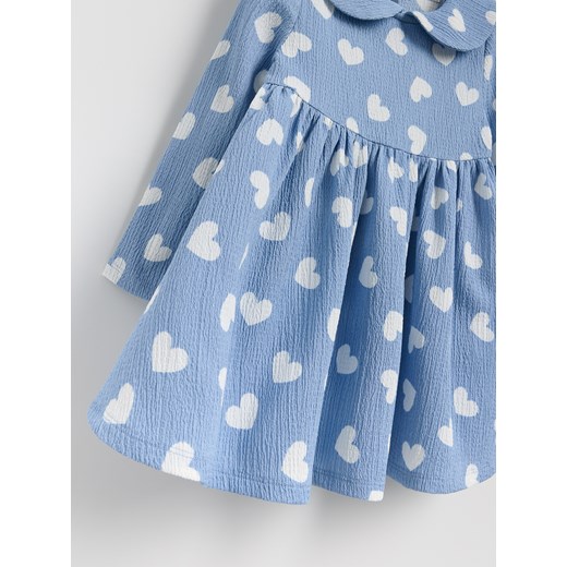 Reserved - Wzorzysta sukienka z kołnierzykiem - wielobarwny Reserved 122 (6-7 lat) Reserved