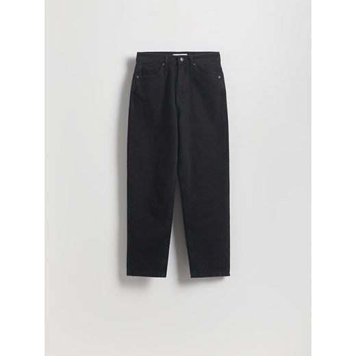 Reserved - Jeansy mom fit - czarny Reserved 46 Reserved