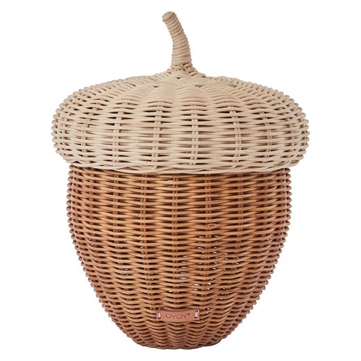 OYOY mini Kosz &quot;Acorn&quot; w kolorze brązowo-beżowym - wys. 37 x Ø 34 cm ze sklepu Limango Polska w kategorii Pojemniki kuchenne - zdjęcie 185406766