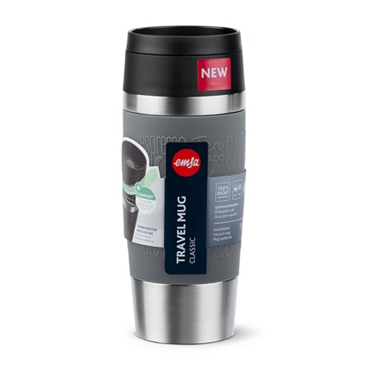 Emsa Kubek termiczny &quot;Travel Mug Classic&quot; w kolorze szarym - 360 ml ze sklepu Limango Polska w kategorii Kubki termiczne - zdjęcie 185406926