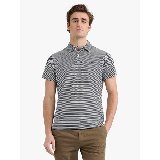 McGregor Koszulka polo w kolorze granatowo-białym ze sklepu Limango Polska w kategorii T-shirty męskie - zdjęcie 185407228
