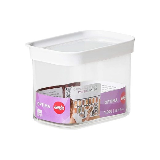 Emsa Pojemnik "Optima" w kolorze białym - 1 l Emsa onesize Limango Polska okazja