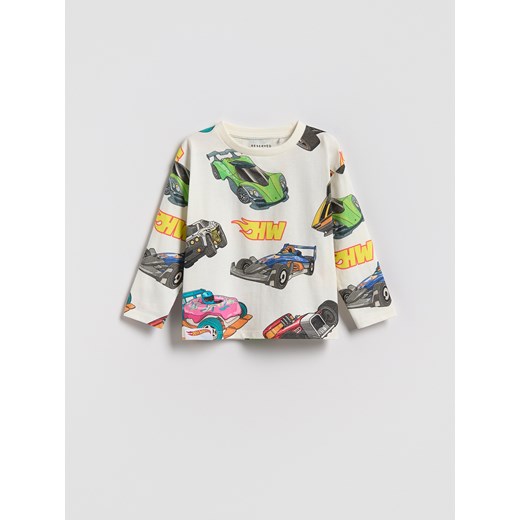 Reserved - Longsleeve Hot Wheels - złamana biel Reserved 86 (12-18 m.) Reserved