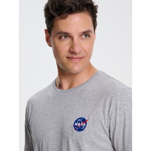 Sinsay - Bawełniana piżama dwuczęściowa NASA - wielobarwny Sinsay M Sinsay