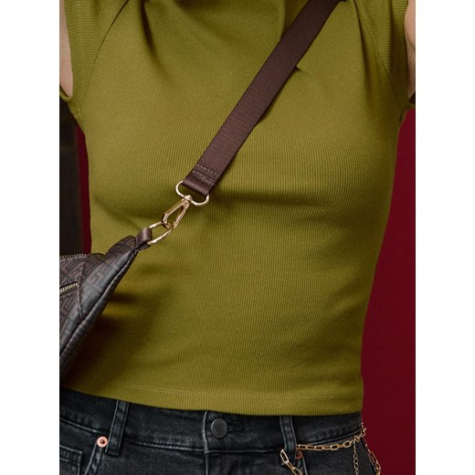 Sinsay - Prążkowana koszulka - zielony Sinsay XXL Sinsay