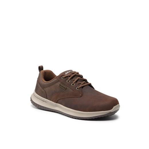 Półbuty Skechers Antigo 65693/CDB Brązowy ze sklepu eobuwie.pl w kategorii Półbuty męskie - zdjęcie 185411129