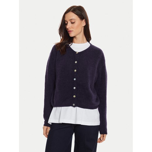 American Vintage Kardigan VITO19EH24 Granatowy Regular Fit ze sklepu MODIVO w kategorii Swetry damskie - zdjęcie 185411919
