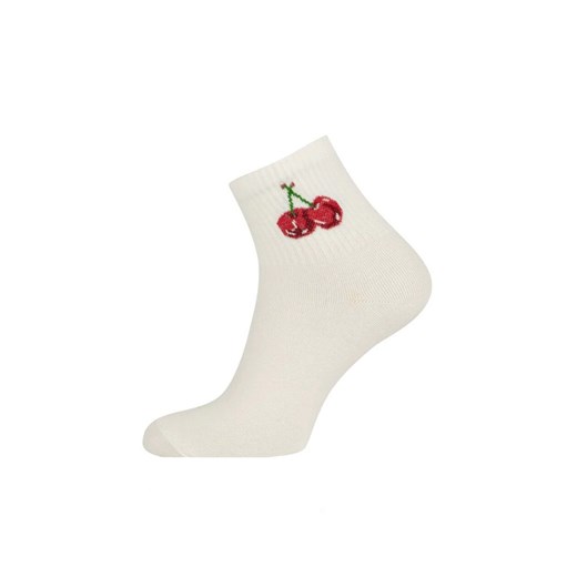 Skarpetki damskie ecru S181Z Wisienka, Kolor ecru, Rozmiar 35-38, Italian Fashion ze sklepu Primodo w kategorii Skarpetki damskie - zdjęcie 185412875