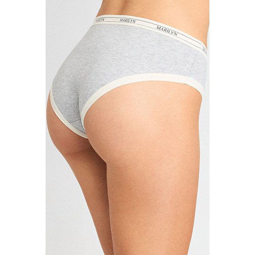 Marilyn figi damskie z bawełny organicznej w sportowym stylu szare Denise, Kolor szary, Rozmiar S/M, Marilyn ze sklepu Primodo w kategorii Majtki damskie - zdjęcie 185412968