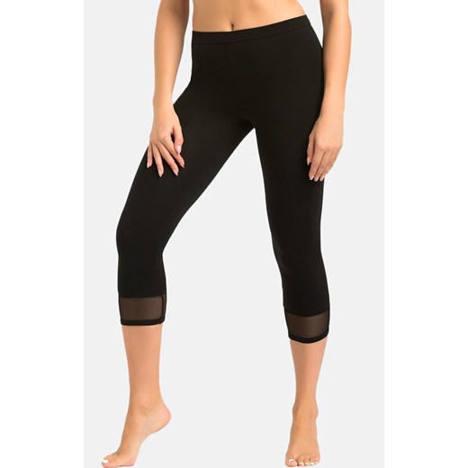 Legginsy damskie bawełniane czarne 3/4 Glamo, Kolor czarny, Rozmiar 3XL, Teyli ze sklepu Primodo w kategorii Spodnie damskie - zdjęcie 185413167