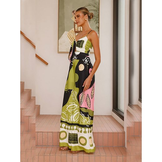 Tazga Kombinezon w kolorze zielono-czarno-jasnoróżowym Tazga 36 okazja Limango Polska