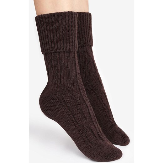 Ciepłe skarpetki damskie ciemnobrązowe, Kolor ciemnobrązowy, Rozmiar 36-38, Cerber ze sklepu Intymna w kategorii Skarpetki damskie - zdjęcie 185413498