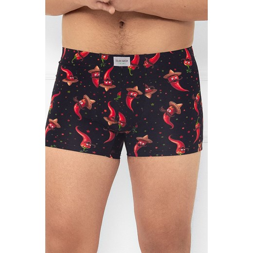 Bokserki męskie Roger, Kolor czarny-wzór, Rozmiar S, Italian Fashion ze sklepu Intymna w kategorii Majtki męskie - zdjęcie 185413887