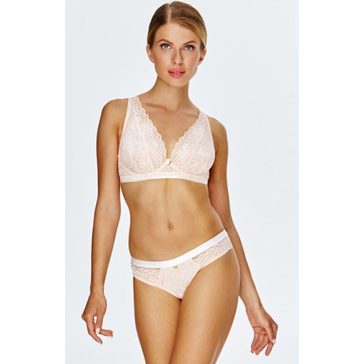 Koronkowe figi damskie jasnobeżowe 2555, Kolor jasnobeżowy, Rozmiar 42, Lupoline ze sklepu Intymna w kategorii Majtki damskie - zdjęcie 185413966