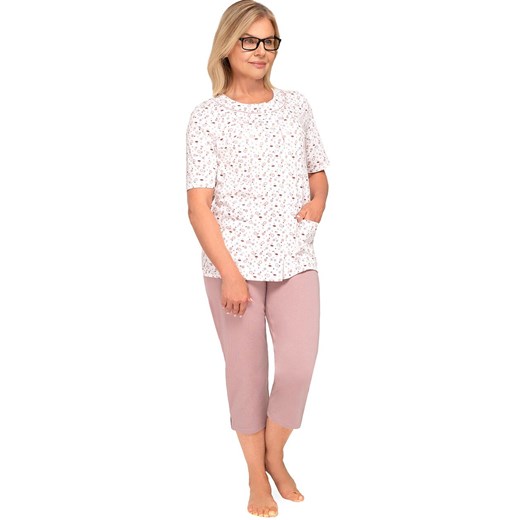 Rozpinana piżama damska Maria I 200 30, Kolor cappuccino-ecru, Rozmiar 2XL, MARTEL ze sklepu Intymna w kategorii Piżamy damskie - zdjęcie 185414038