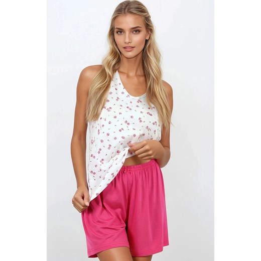 Dwuczęściowa piżama damska Rose Blossom, Kolor różowy-wzór, Rozmiar M, Momenti per me ze sklepu Intymna w kategorii Piżamy damskie - zdjęcie 185414069