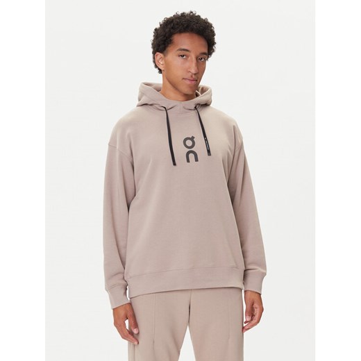 On Bluza Club Hoodie 1ME1003 Beżowy Relaxed Fit ze sklepu MODIVO w kategorii Bluzy męskie - zdjęcie 185415916