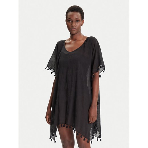 Seafolly Sukienka plażowa Amnesia 52162 Czarny Regular Fit ze sklepu MODIVO w kategorii Odzież plażowa - zdjęcie 185415919