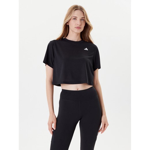 adidas Koszulka techniczna Train Essentials JC9555 Czarny Loose Fit ze sklepu MODIVO w kategorii Bluzki damskie - zdjęcie 185415927