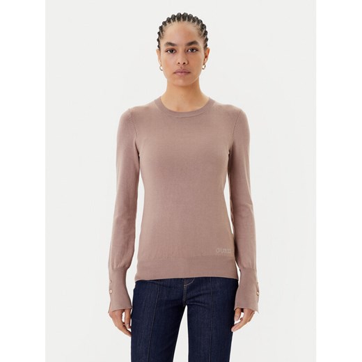 Guess Sweter W2YR30 Z2V62 Brązowy Regular Fit ze sklepu MODIVO w kategorii Swetry damskie - zdjęcie 185416088