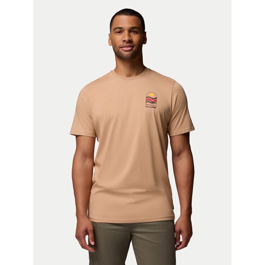 Columbia T-Shirt Explorers Canyon™ 2036451 Beżowy Regular Fit ze sklepu MODIVO w kategorii T-shirty męskie - zdjęcie 185416115