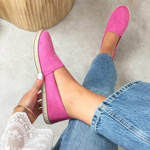 Różowe espadryle damskie, półbuty Potocki 16009 ze sklepu suzana.pl w kategorii Espadryle damskie - zdjęcie 185417557